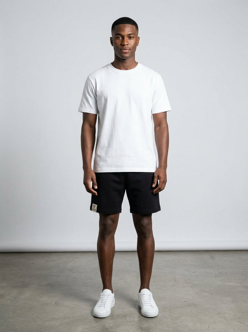 BLACK  3/4 SHORTS